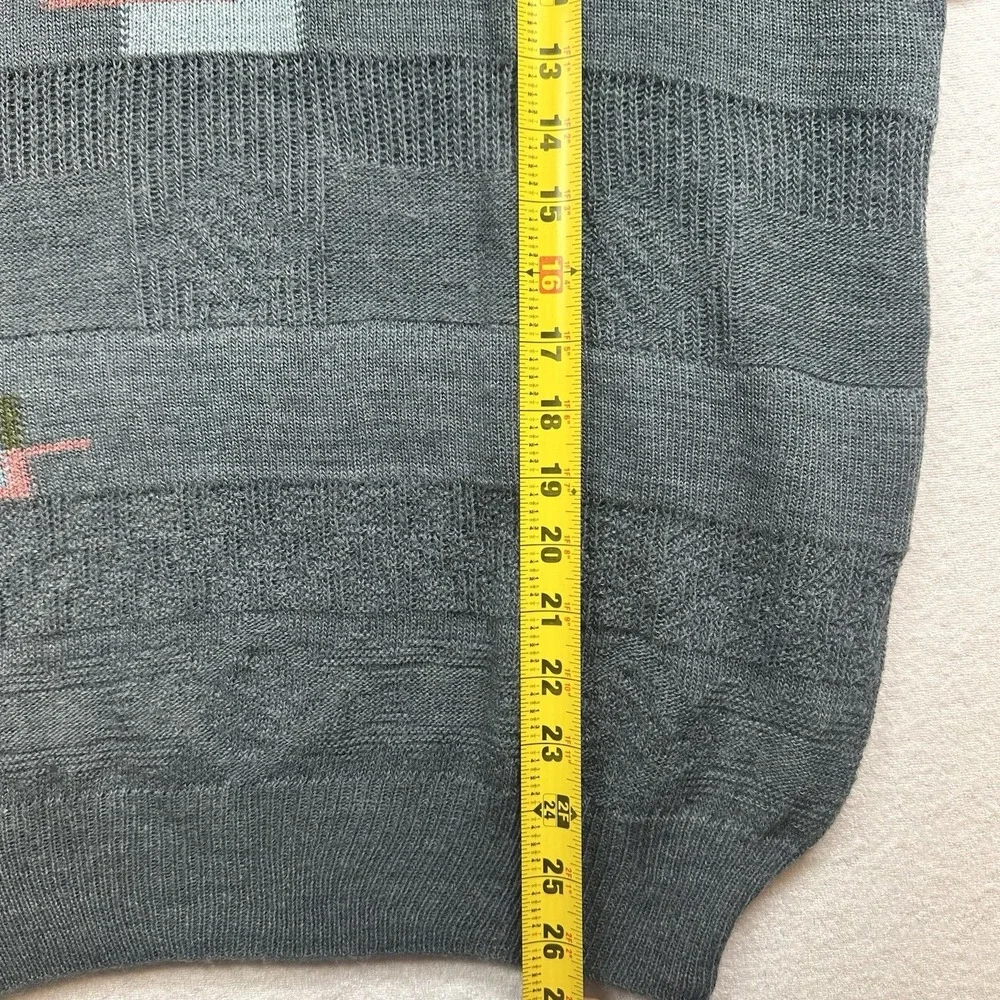 Vintage FIJI Men's Wool Blend Turtleneck Sweater M‎ Green Made in Italy 90s
